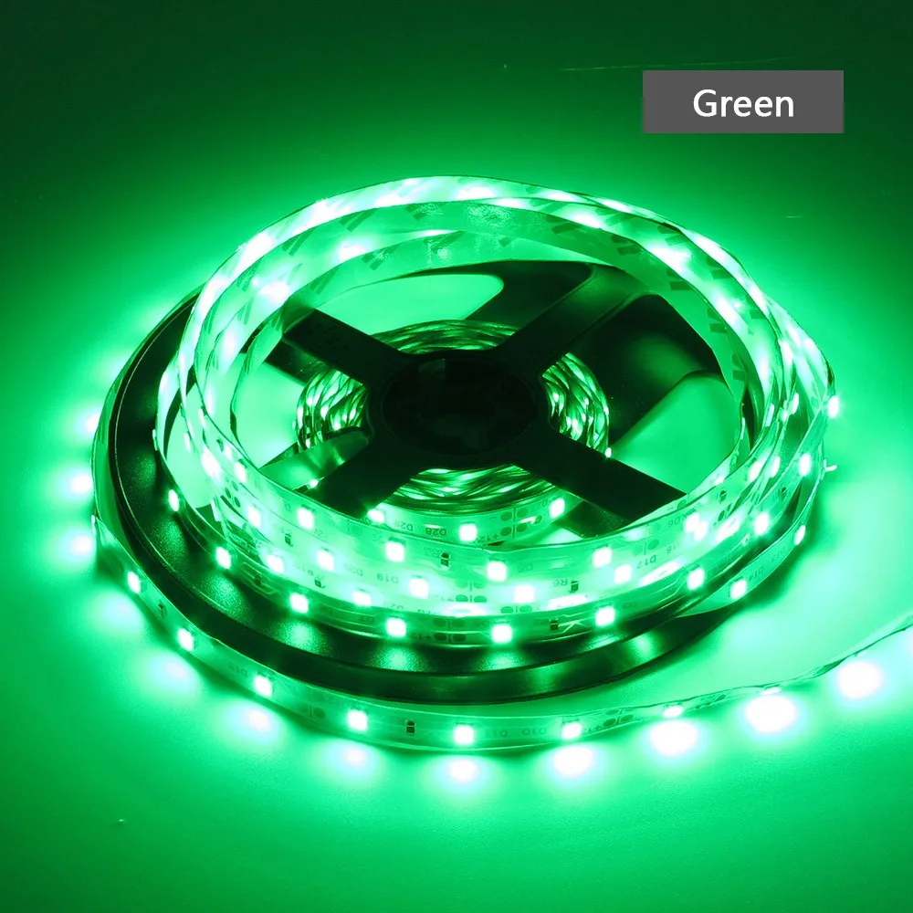 Green Full set DC 12 В RGB светодиодный светильник PC 2835 5 м водонепроницаемый 12 В неоновая лента гибкий светодиодный шнур ИК пульт дистанционного управления адаптер питания полный комплект - Испускаемый цвет: Green Full set