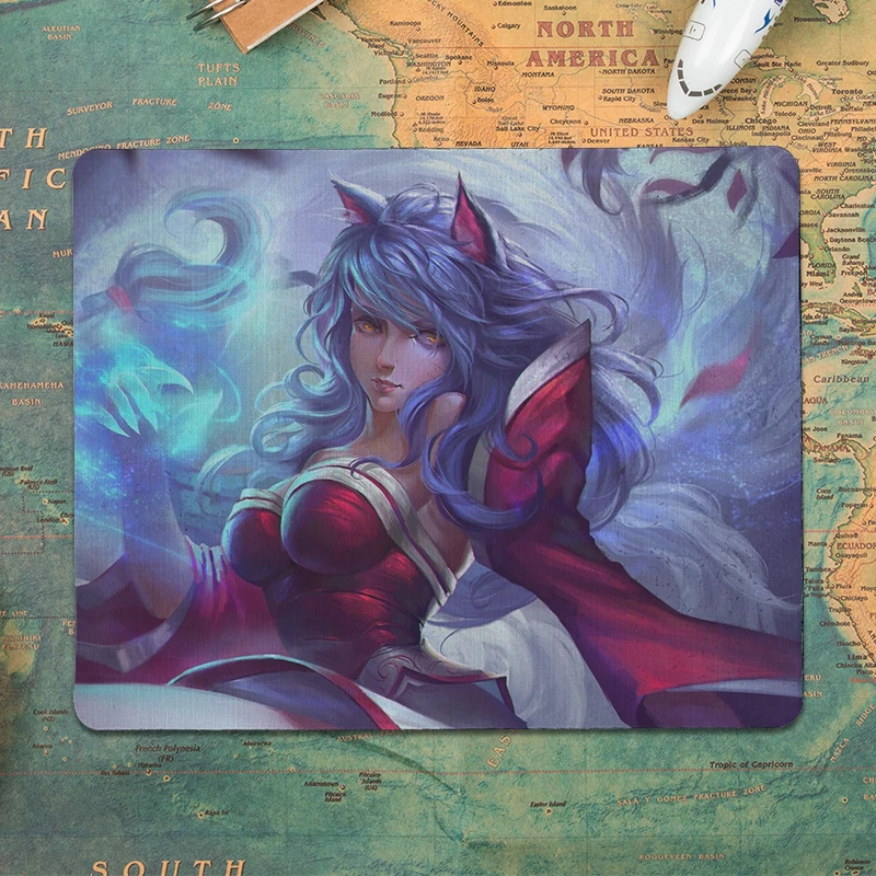 MaiYaCa the Nine Tailed Fox Beautiful коврик для мышки в стиле аниме размер 25x29 см игровые