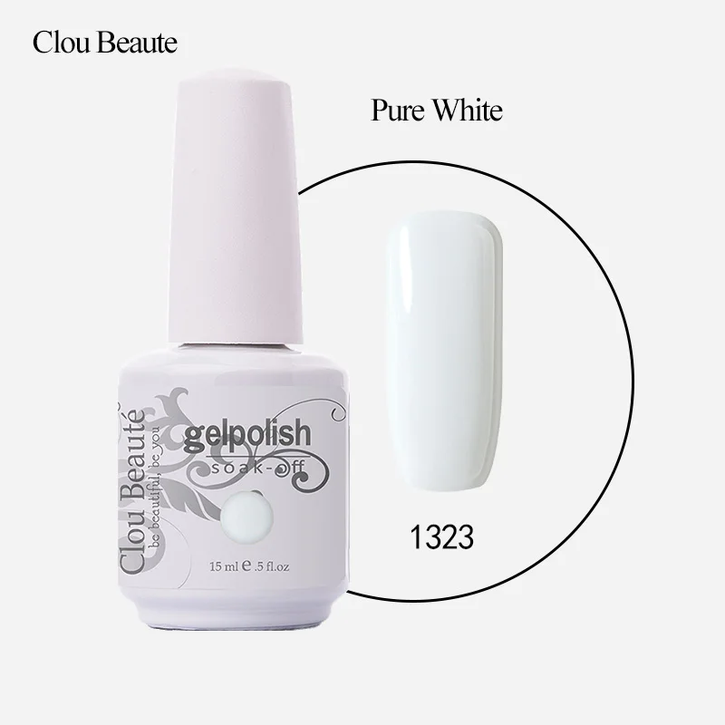 Clou Beaute 15 мл УФ гель для ногтей модный тренд цвета лаки для ногтей гель лак для ногтей - Цвет: 1323