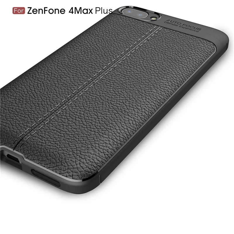 Силиконовый чехол с текстурой личи для Asus Zenfone 4 Max plus zc554kl (5 5 дюйма) кожаный из ТПУ
