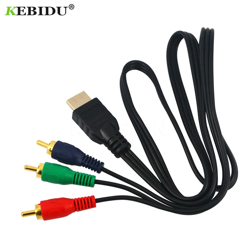 Kebidu 1080p HDMI совместимый с кабелем RCA видео аудио адаптер VGA 3 AV шнура конвертера для