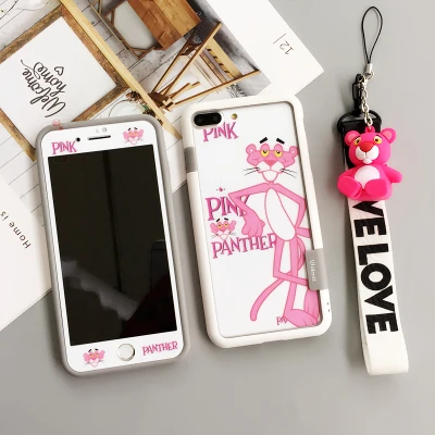 Мультфильм для iPhone 8plus милая розовая пленка экрана из закаленного стекла (F &amp B) +