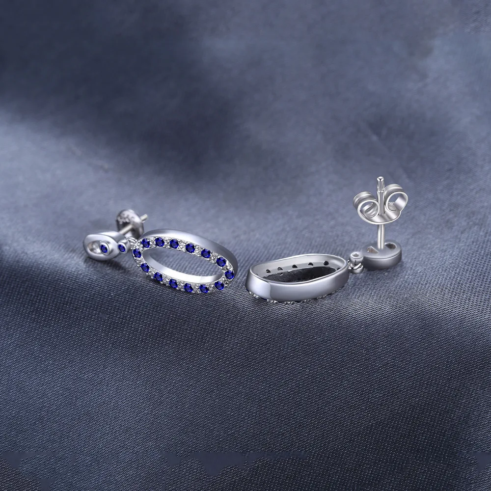 Jewelrypalace Роскошные 0.31ct круглый создан синий шпинель серьги S925 стерлингового