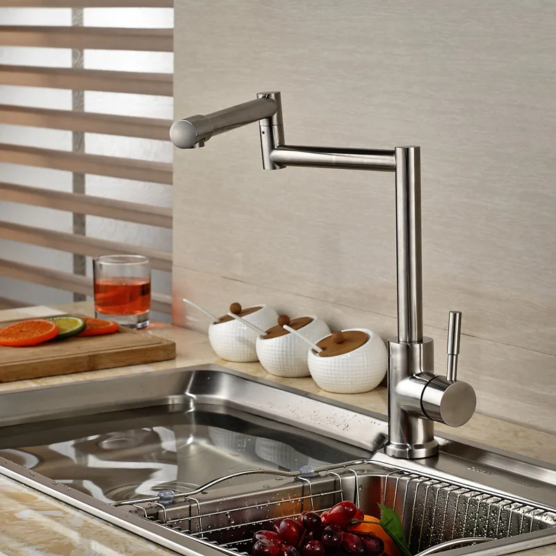 Палубное крепление складные/растягивающиеся Кухонные смесители кран одинарная