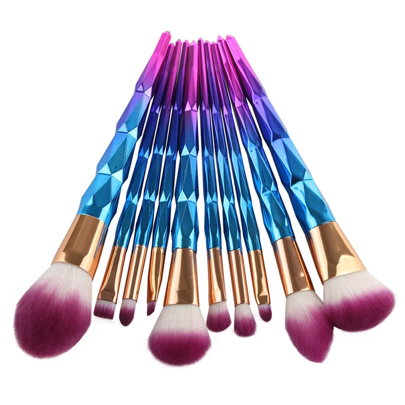 Набор кистей для макияжа 10 шт. Красочный Макияж инструменты основа порошок
