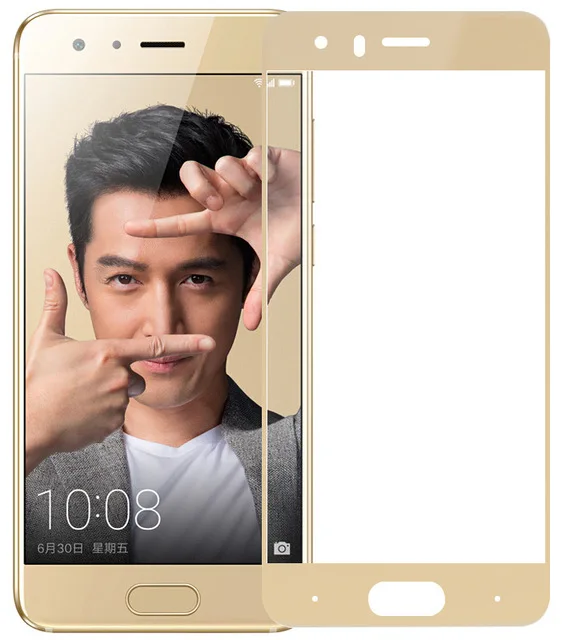 Gold Honor 9 lite чехол Защитное стекло на honor 9 светильник для huawei honor 9 lite honer Защитная закаленная стеклянная пленка полное покрытие hono9 life - Цвет: Gold