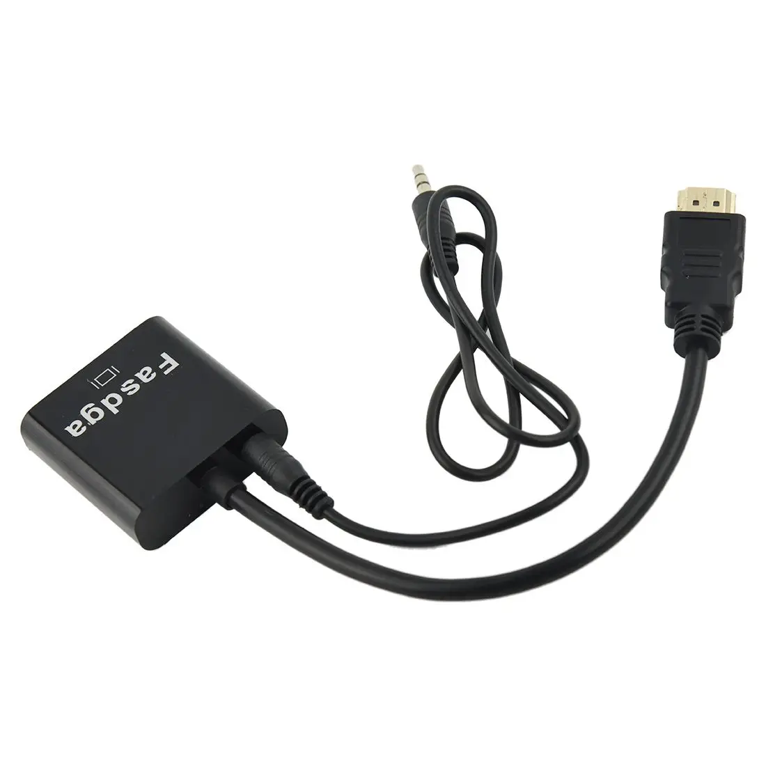 hot-Fasdga HDMI to VGA converter adapter + 3.5 mm audio jack full HD 1080P black | Компьютеры и офис