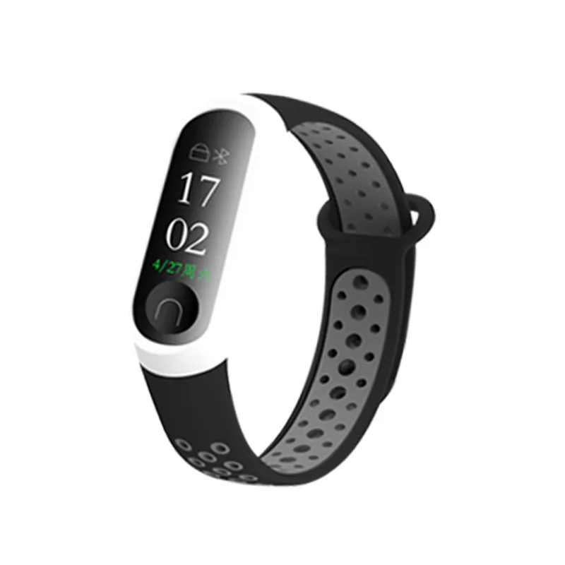 Ремешок силиконовый для Mi Band 3 спортивный браслет смарт часов Xiaomi