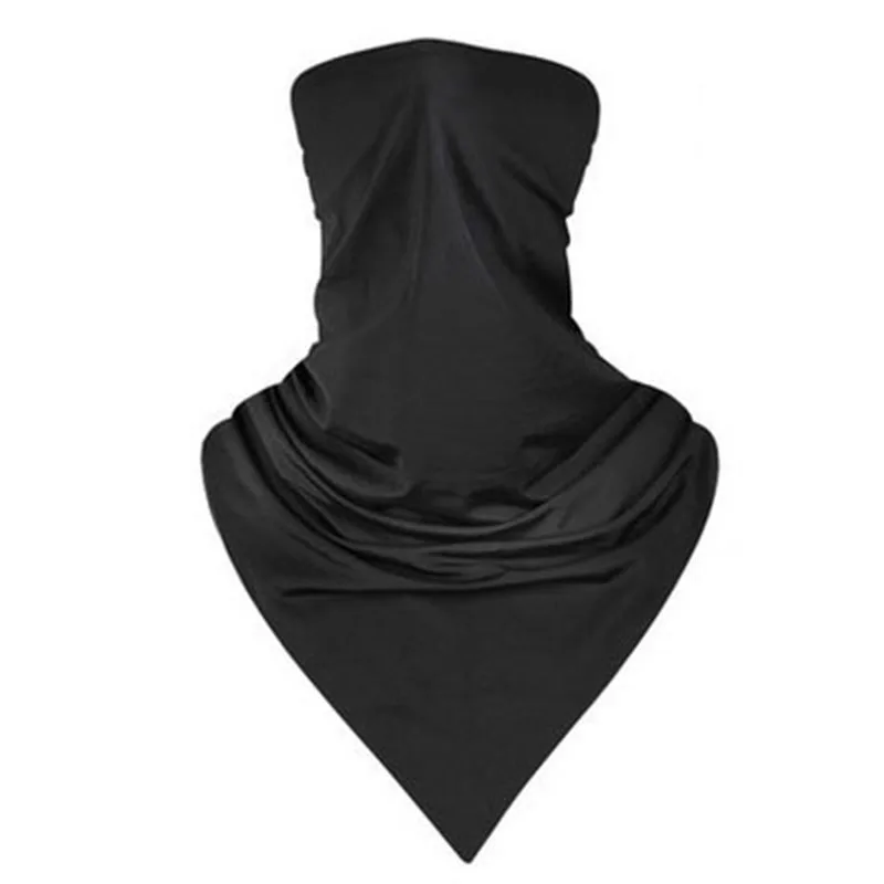 Black 1 Спортивная шелковая велосипедная Бандана с изображением масок для лица шлем для шеи велосипедная маска для лица летний шарф Анти-УФ шарфы-повязки для бега на открытом воздухе - Цвет: Black 1