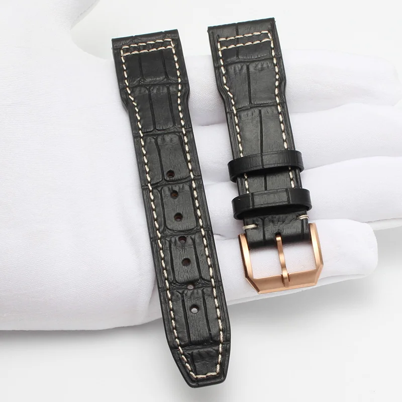 Высокое качество кожаный ремешок для часов мужской браслет для IWC 327004 португальский Пилот Серии Кожаный браслет 20 мм 21 мм 22 мм