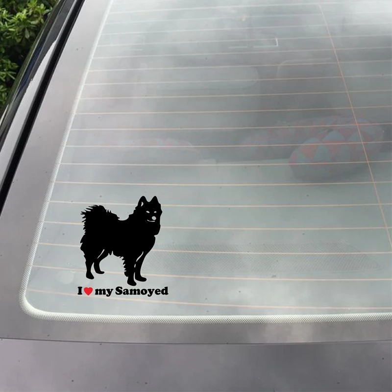 Виниловая наклейка I Love My Samoyed высеченные картинки с изображением животных Sammy для