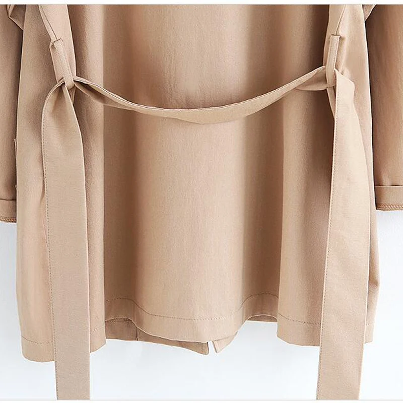 

2018 Autumn Winter Fashion European Trench Coat For Women Windbreaker Turn-Down Collar Slim Long Trench Belt