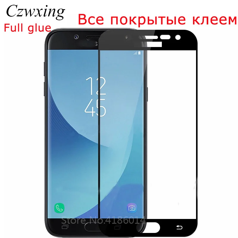 Защита экрана для Samsung Galaxy J7 2017 закаленное стекло J 7 Pro SM J730F J730 полное клеевое