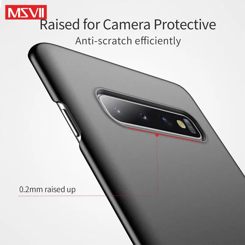 Чехол MSVII для Samsung Galaxy S10 S9 S8 Plus тонкий матовый жесткий чехол S7 S6 Edge Lite Coque S10E S20