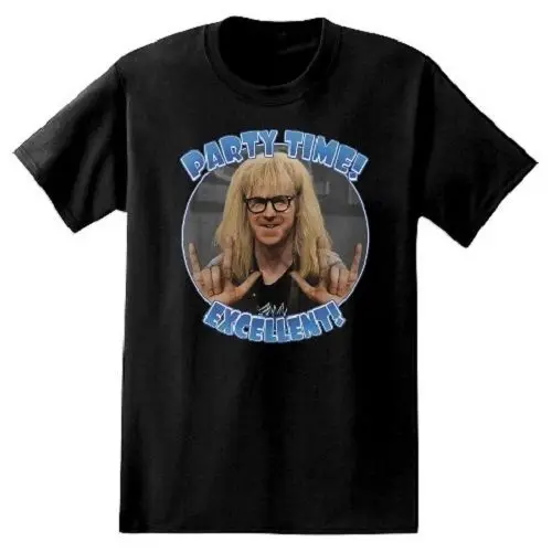 Мужская футболка Snl Wayne'S World Party Time Оригинальная с круглым вырезом 2019|Мужские