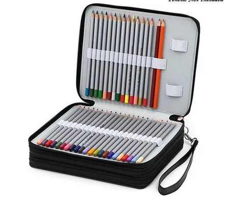 4 слойный переносной школьный чехол карандаш из искусственной кожи держатель для