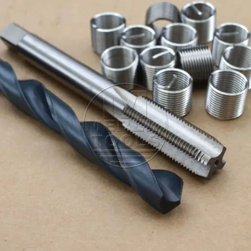 Ремонт катушки резьбы М10x1 сверло и кран 12 вставок тонкая резьба|thread repair|drill drilldrill