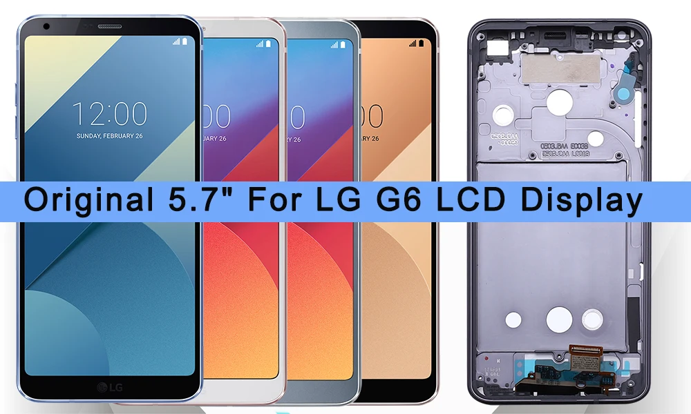 Дисплей для LG G6 ЖК-дисплей с сенсорным экраном с рамкой дигитайзер для LG G6 H870 ЖК-дисплей H873 VS998 US997 запчасти
