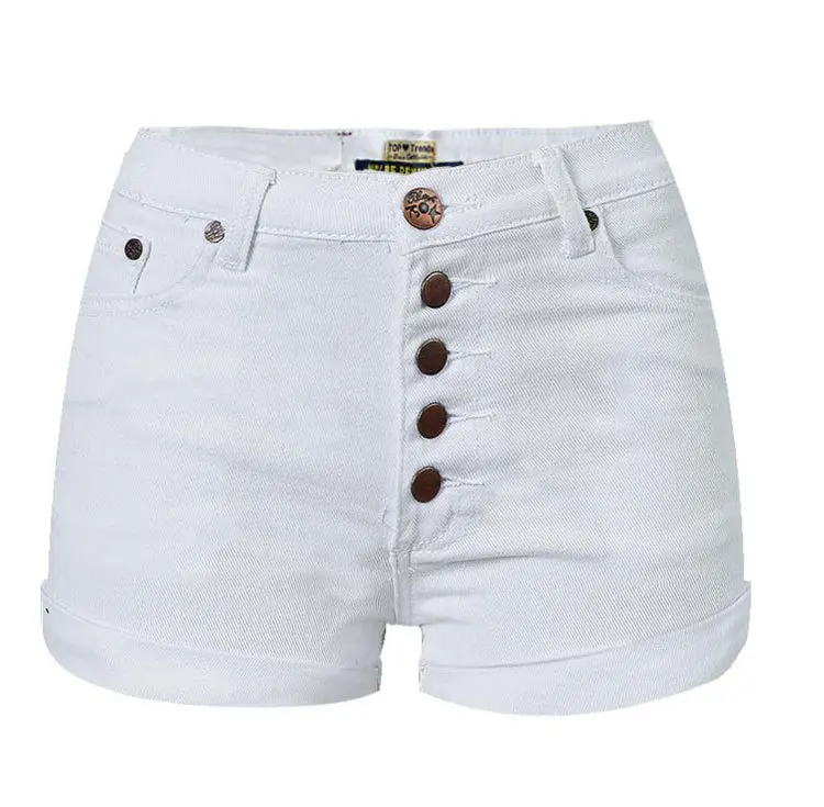 Whtie шорты с высокой талией высококачественные пляжные джинсы Hotpants для лета 2018