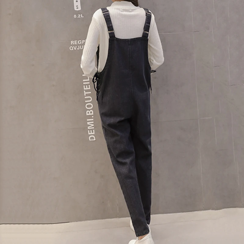 Комбинезон для беременных джинсы большого размера в Корейском стиле|Штаны и