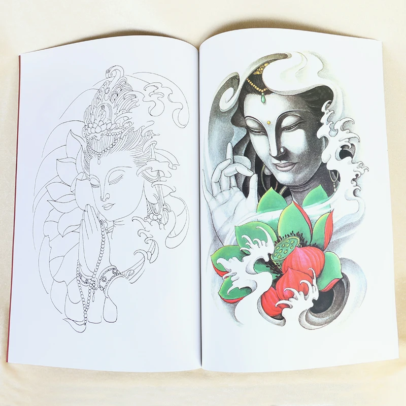 Китайский Традиционный Мифических Татуировки Рукописи Флэш Книга