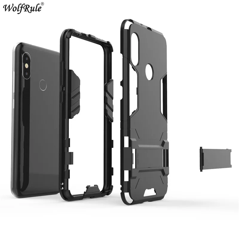 Чехол для Xiaomi Redmi 6 Pro ТПУ и ПК держатель бампер корпус чехол телефона 5