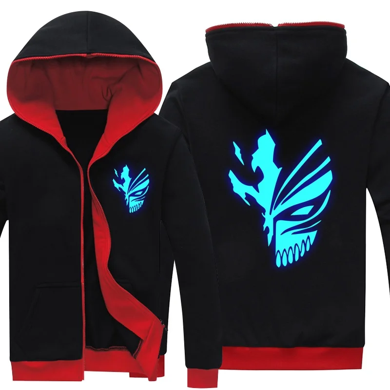 Весна-осень модные мужские светящиеся толстовки отбеливатель Kurosaki ichigo толстовка