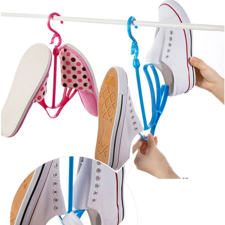 

3pcs/set Multi-function thickening folding hook sapateira pendurar Portable Air Shoe Rack Drying Shoe Hanger shelf to shoes