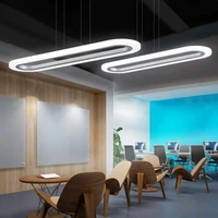 led office pendant light modern simple quality rectangular 3 color meeting room lighting lamp office highlight fixture led