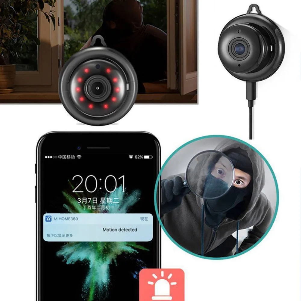Крюк HD 1080P Мини Беспроводная Wi Fi IP камера ночного видения мини видеокамеры наборы