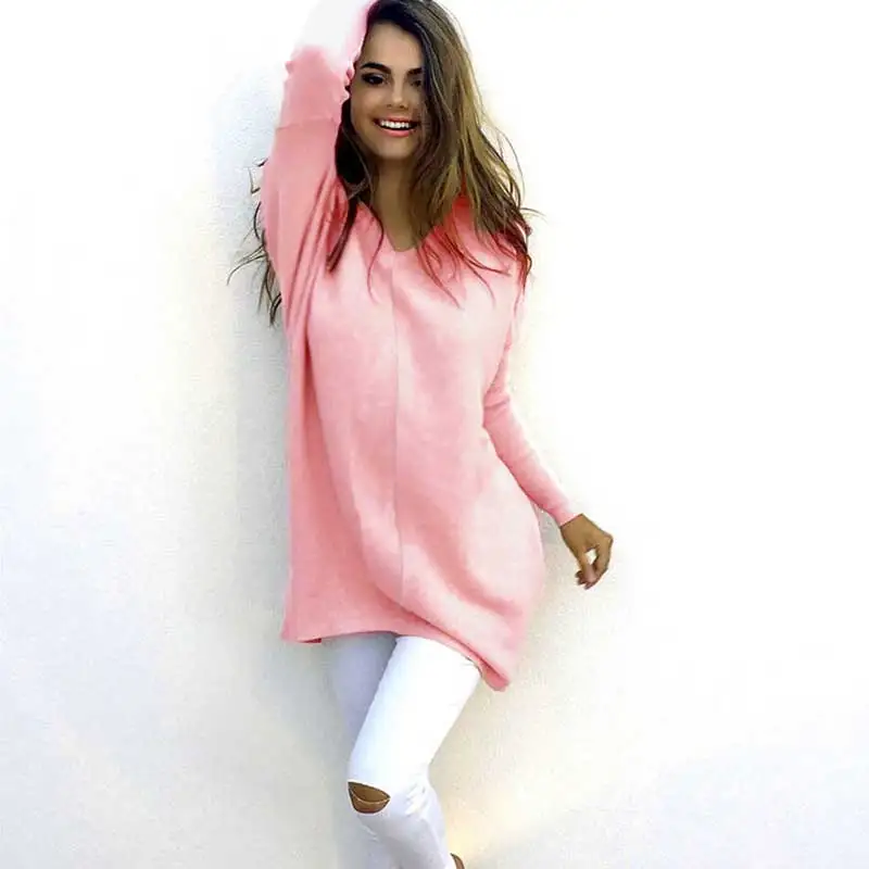 Autumn Winter Sweater Pullovers Long Sleeve Women Sexy Warm Female Loose Sweaters For Pullover Tops Jumpers | Женская одежда