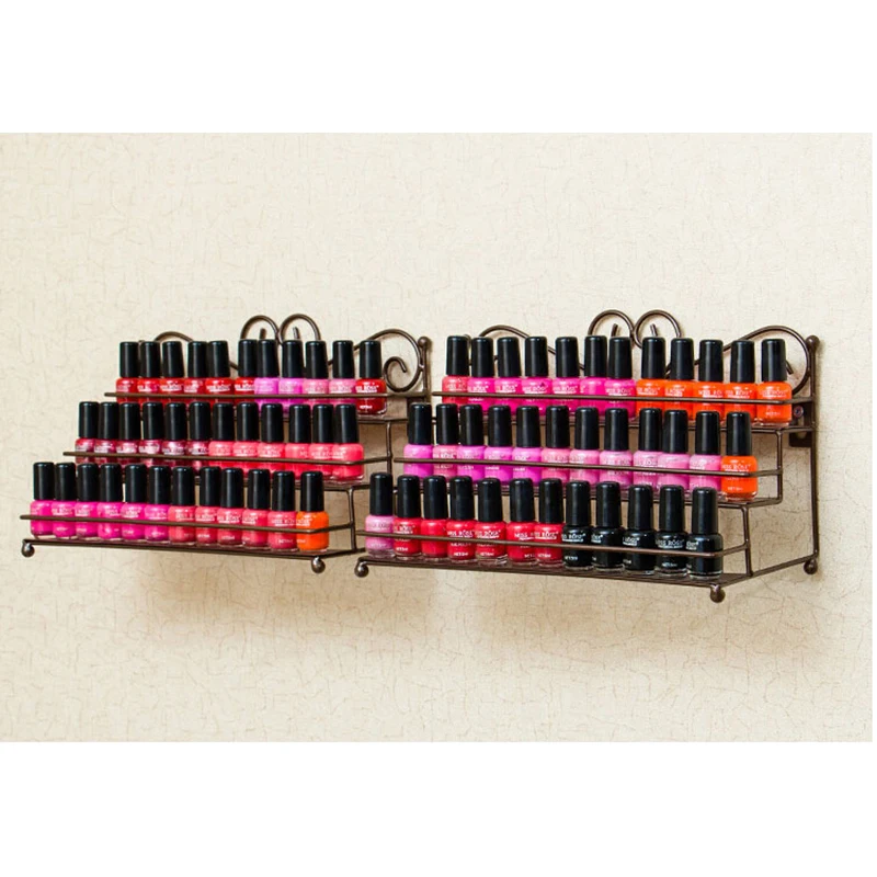 Настольная стойка для лака ногтей 3 слоя подставка хранения железная арт-полки