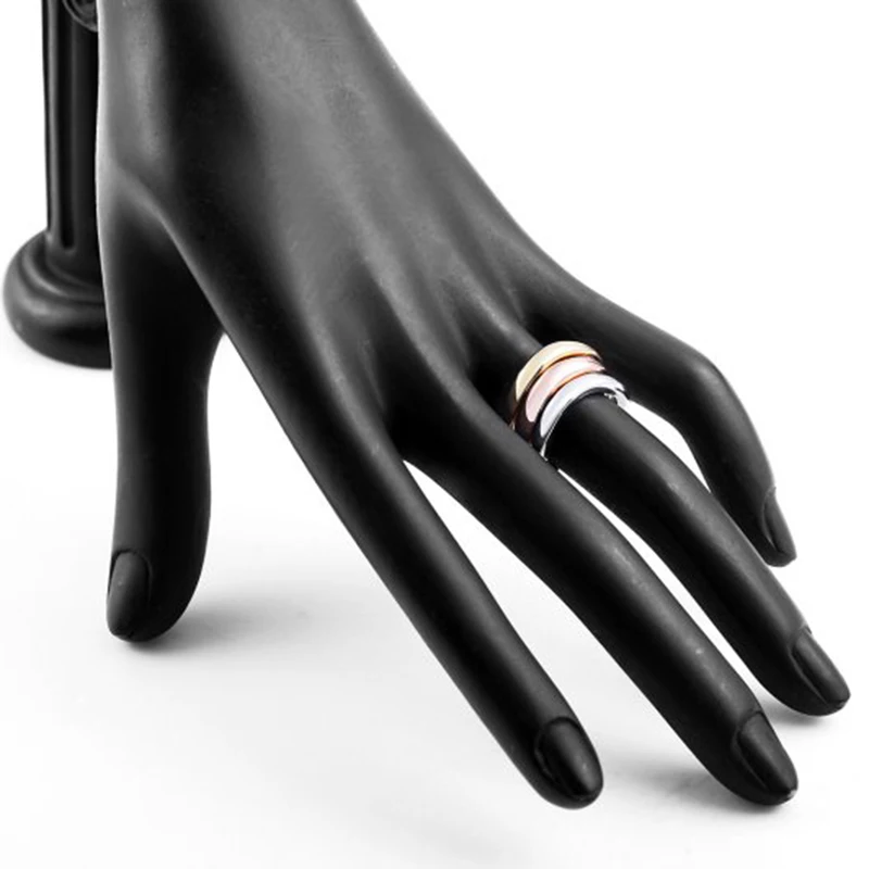 3 шт. обручальные кольца с фианитами цвета розового золота|engagement wedding ring|wedding