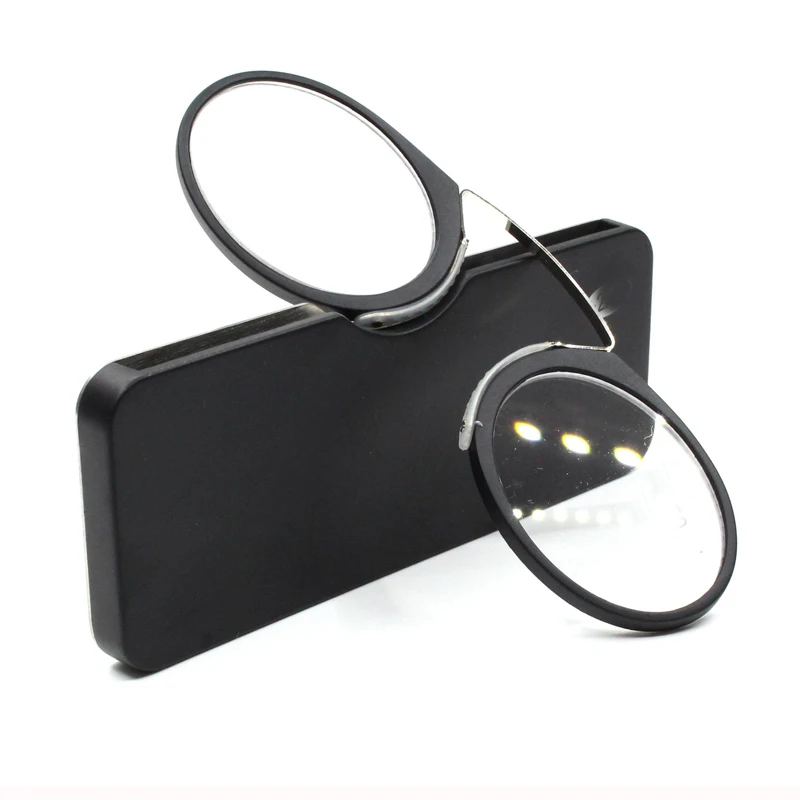 black Zilead, ультралегкие очки для чтения с зажимом для носа, для карт, SOS Pince Nez, оптические очки для дальнозоркости, для мужчин и женщин+ 1,0+ 1,5+ 2,0+ 2,5+ 3,5 - Цвет оправы: black