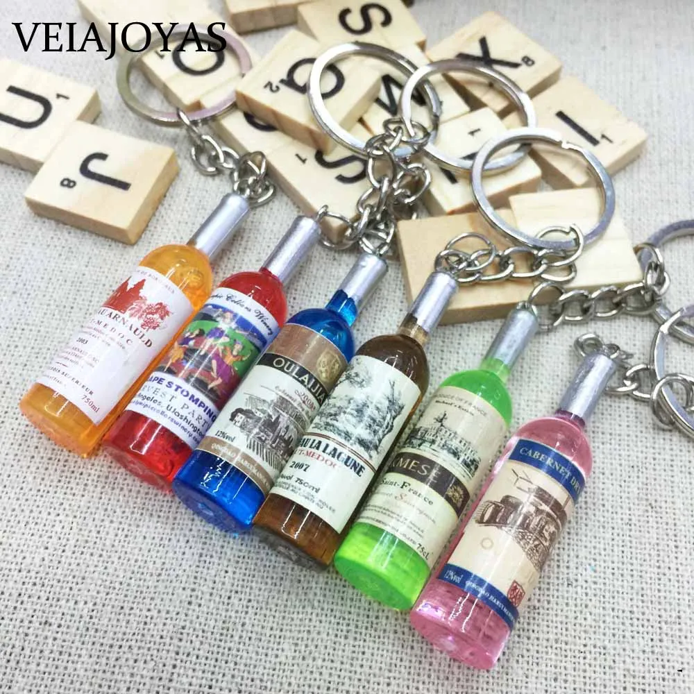 10 шт./лот милый подарок для лучших друзей полимерный брелок ключей с винной