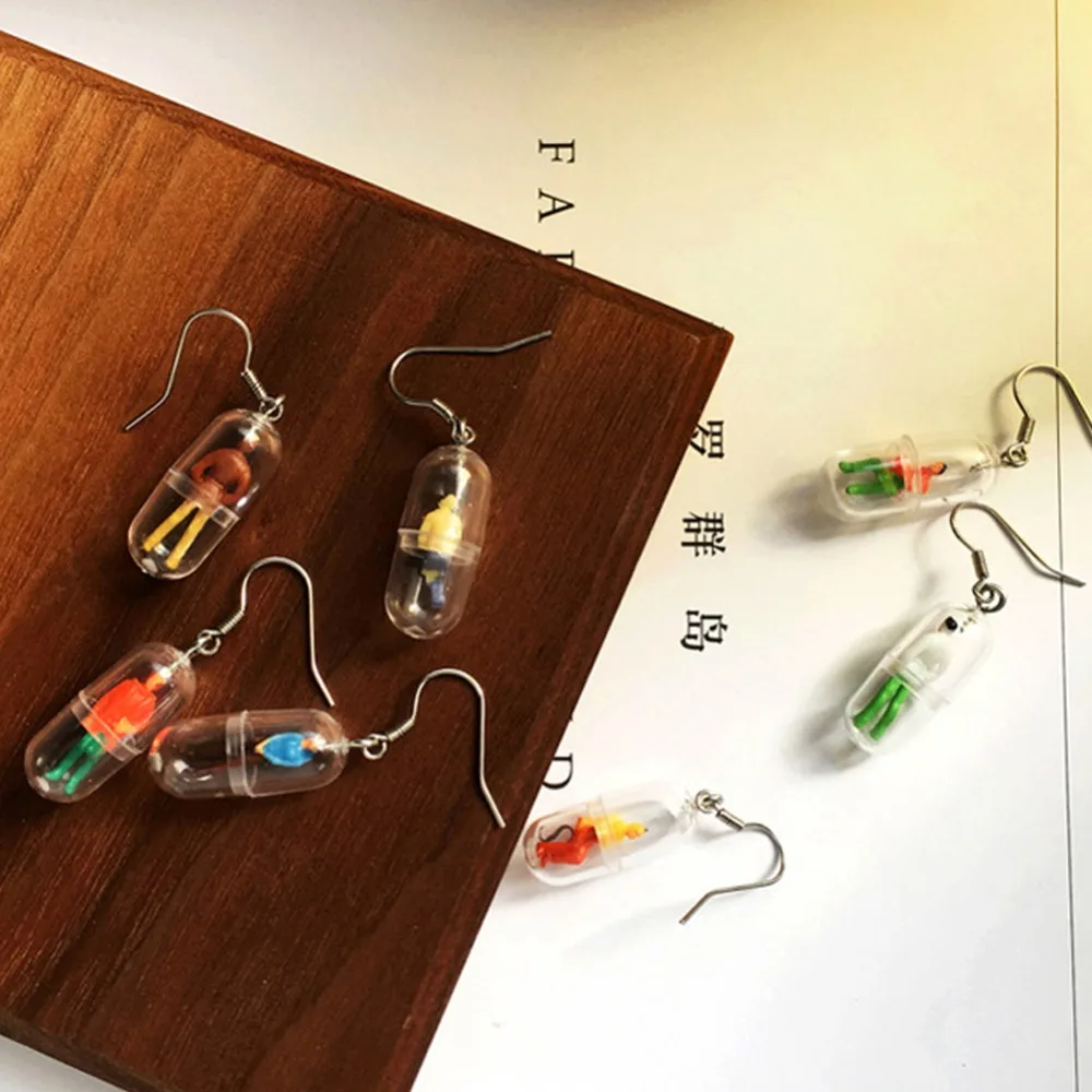 Fashion Capsule Earring Mini Space Creative Dangle Funny Gift For Women Girls | Украшения и аксессуары