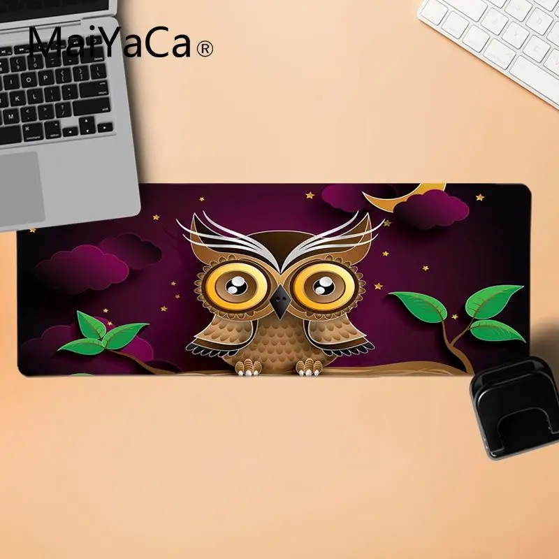 MaiYaCa забавная сова животное мышь коврик геймерская игра коврики резиновые мыши Прочный Коврик для мыши на стол