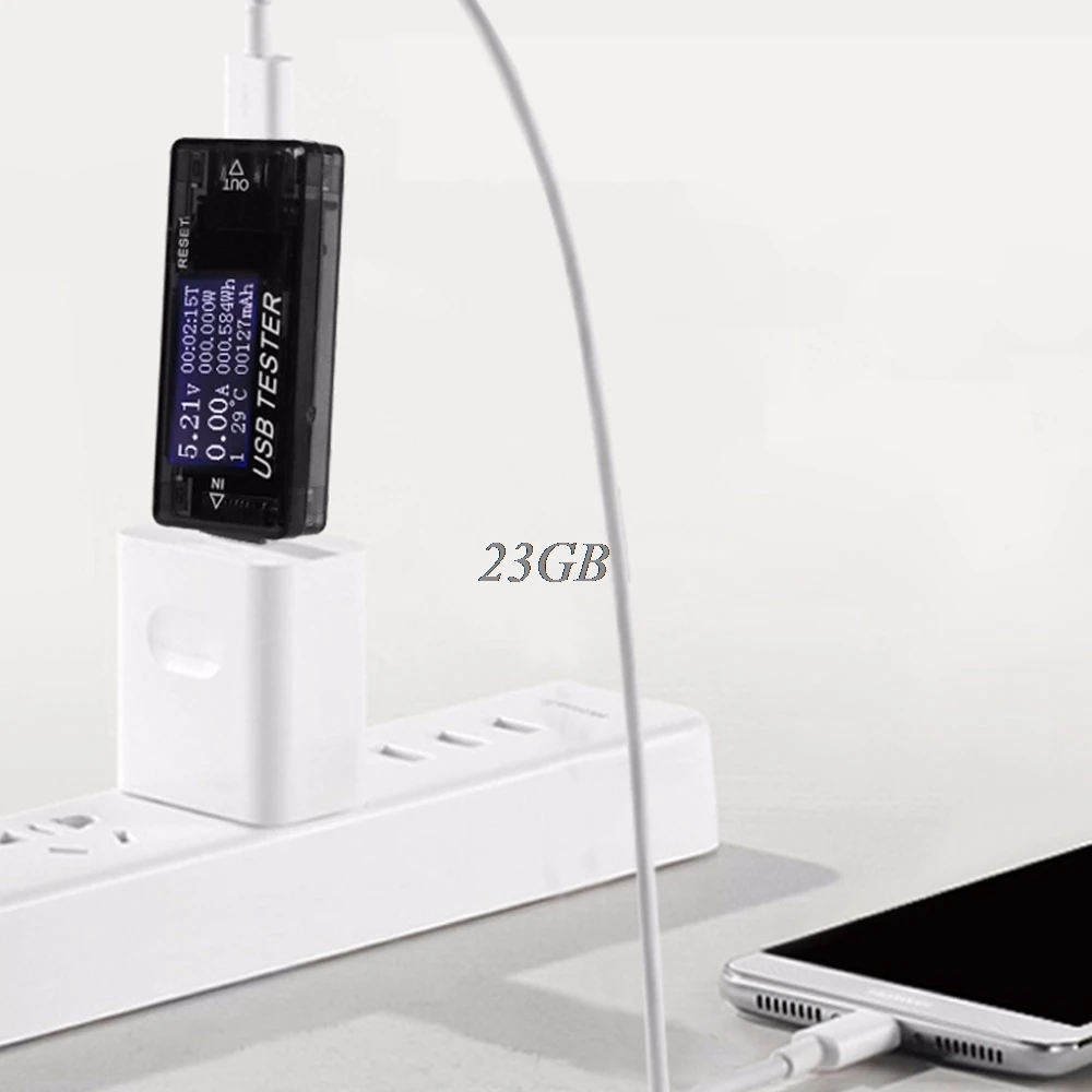 8 в 1 ЖК-дисплей USB детектор напряжения тока тестер емкости зарядного устройства