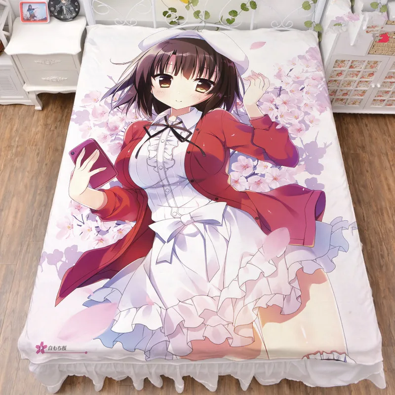 Японское аниме Saenai Heroine no Sodatekata Katou Megumi 150x200 см простыня из молочного волокна и