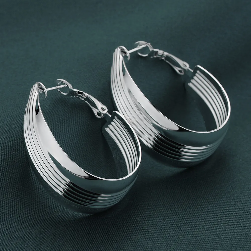 bling elegant high quality free shipping Silver Earrings for women fashion jewelry earrings /RYTBXUJO RUSPTQZR | Украшения и