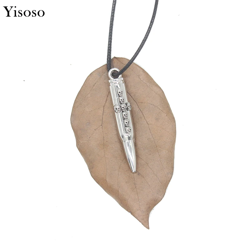 Yisoso Лидер продаж! Мужское ожерелье с кулоном в виде пули N007 из нержавеющей стали