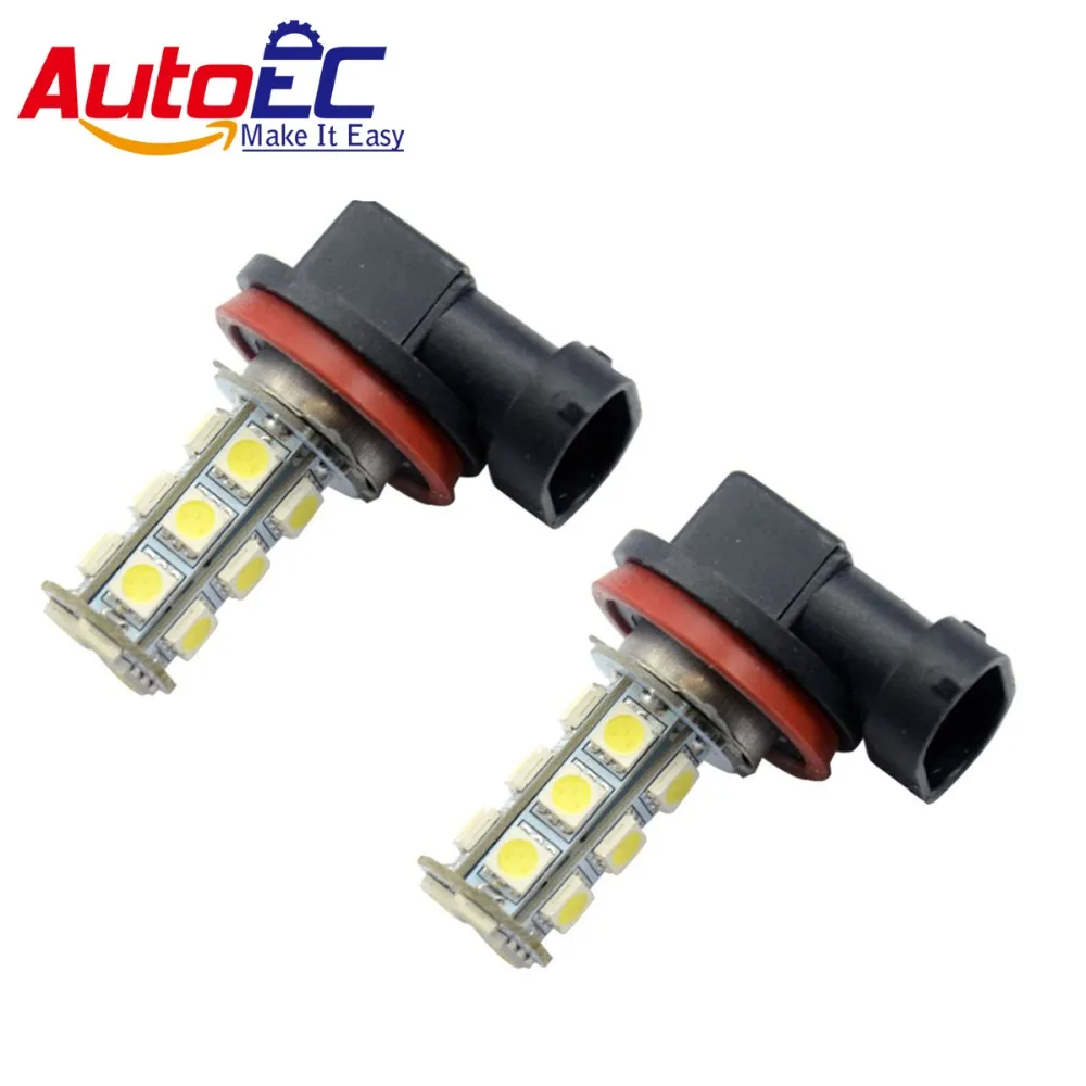 

Автомобильные противотуманные фары AutoEC 100X H11 18 SMD 5050, противотуманные фары, дневные ходовые огни, стояночные светодиодные лампы белого и син...