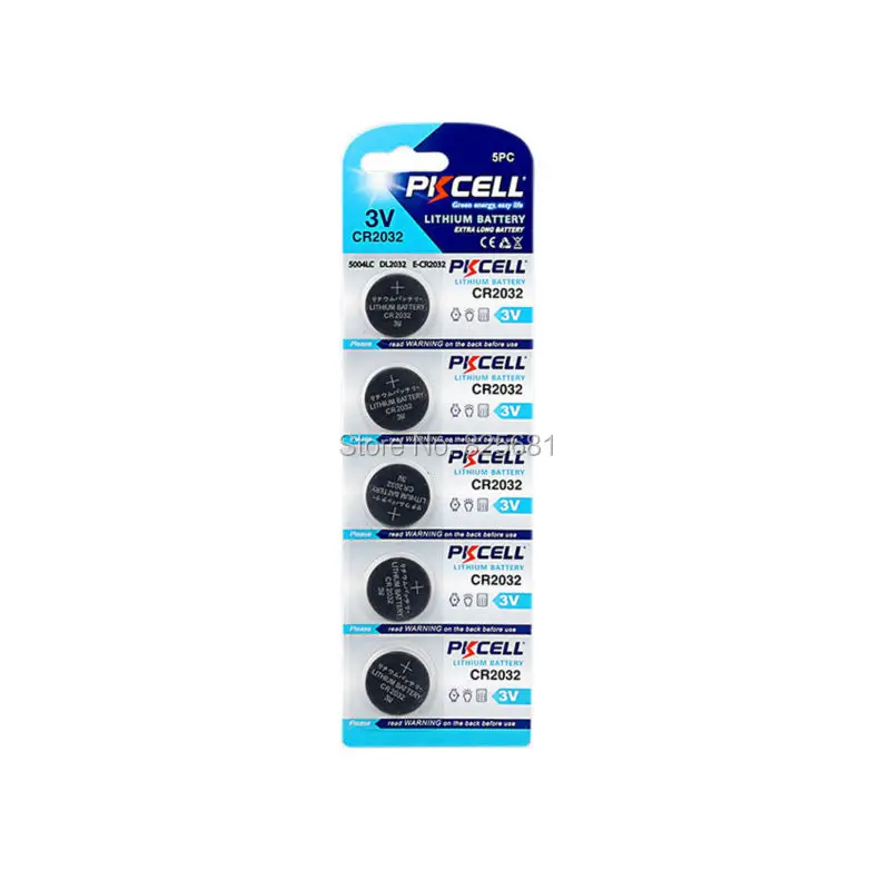 15 карт 75 шт. CR2032 DL2032 BR2032 KL2032 3В 210mAhLithium Кнопка монета батарея для часов