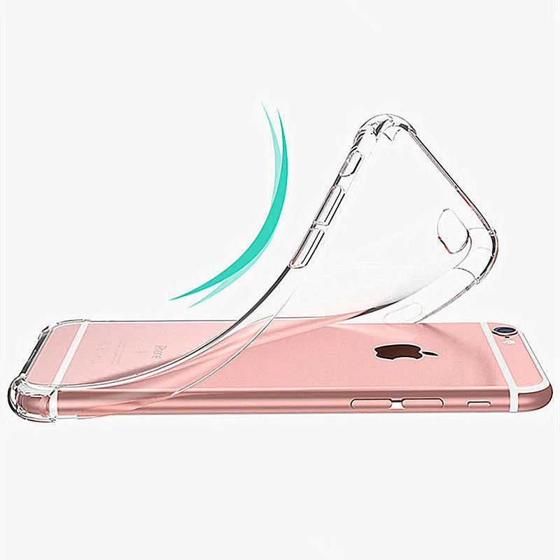 Модный противоударный бампер прозрачный силиконовый чехол для телефона iPhone X XS XR