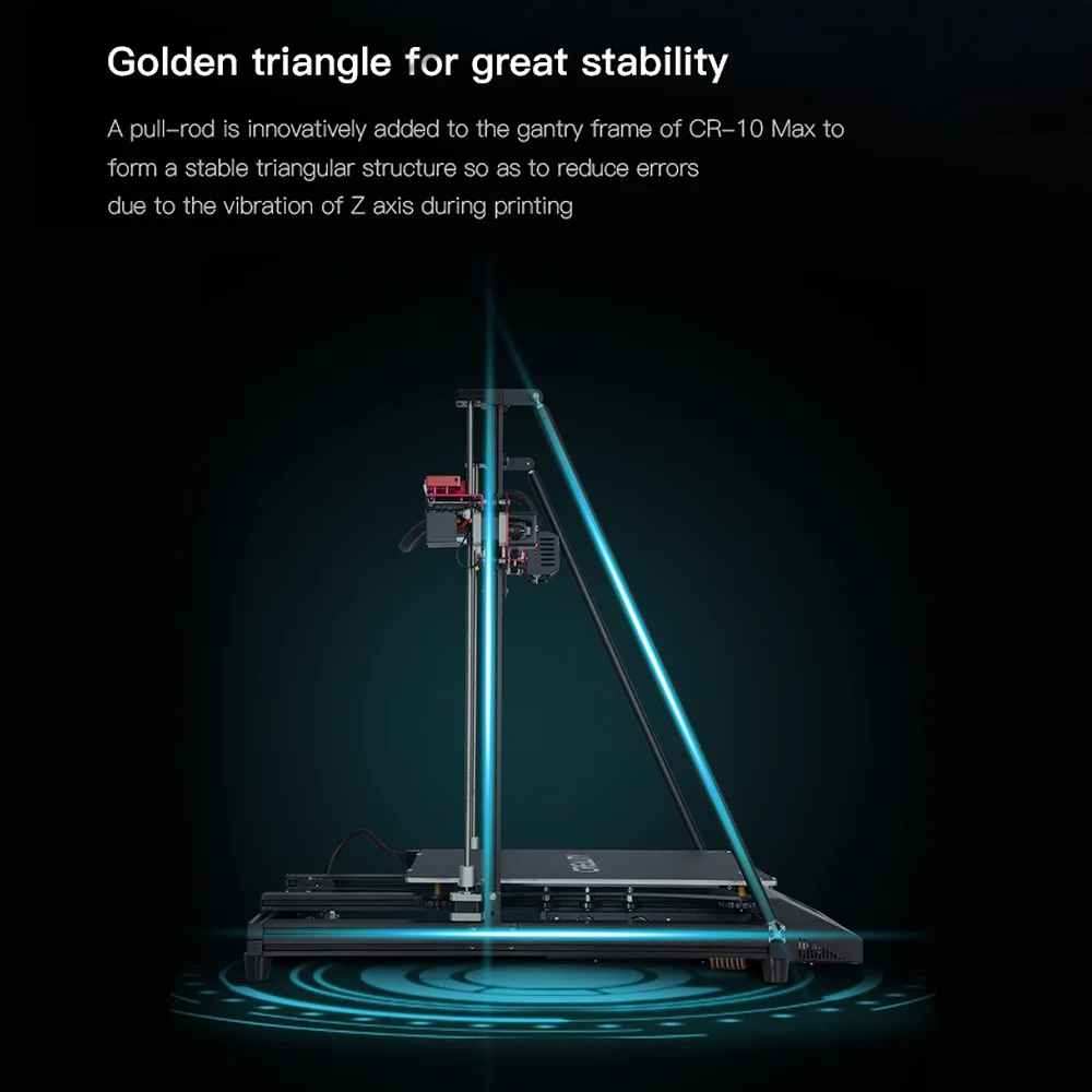 Creality 3D CR-10 Max настольный 3d принтер DIY Kit 450*450*470 мм Поддержка автоматического выравнивания печать с сенсорным экраном Тепло Кровать