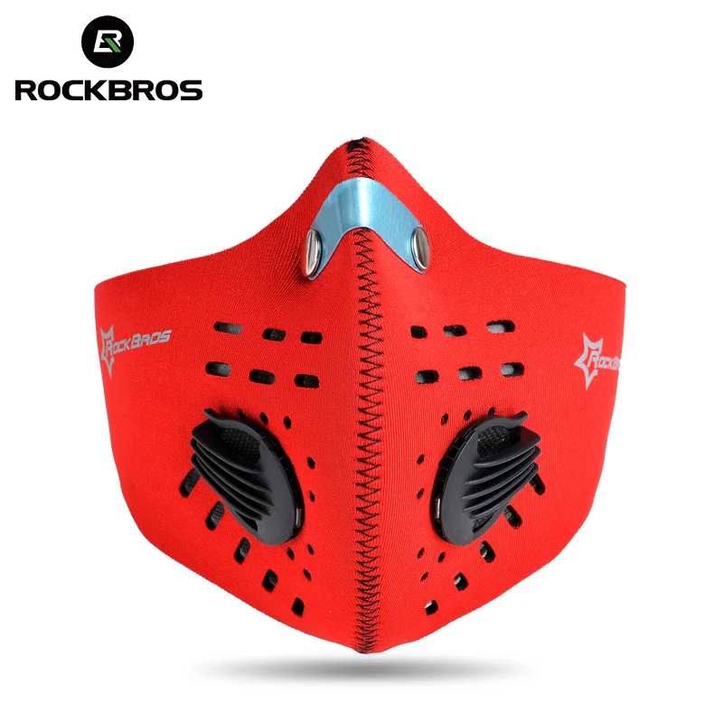 Rockbros активированный уголь анти туман фильтр дышащий велосипед велоспорт лицо