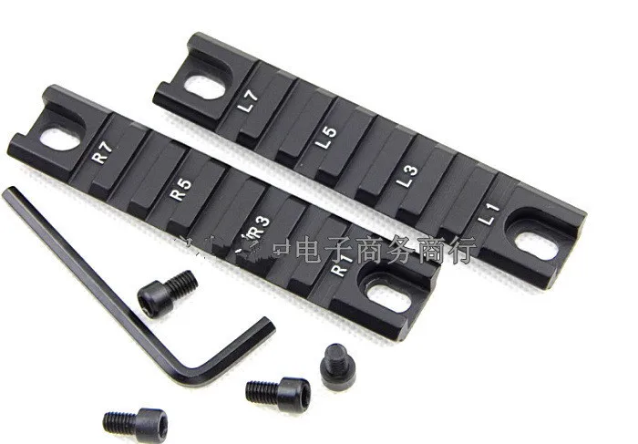 

2pcs/set DIY Standard 20mm Weaver Base Picatinny RIS Short Rail Right/Left Curve Underside Lead Rail G36 G36C