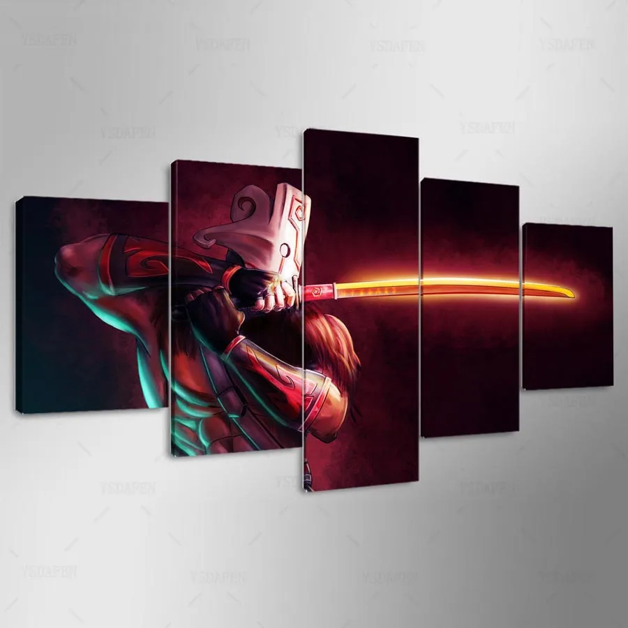 HD печать 5 шт. Dota 2 холст Художественная Картина плакат Современный домашний Декор