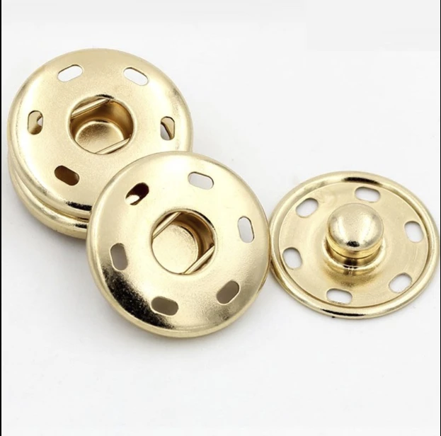 Sew On Snaps Buttons 2 Parts Metal Brass Press Button Fasteners Silver Black Gold Gunblack 30sets/lot | Дом и сад