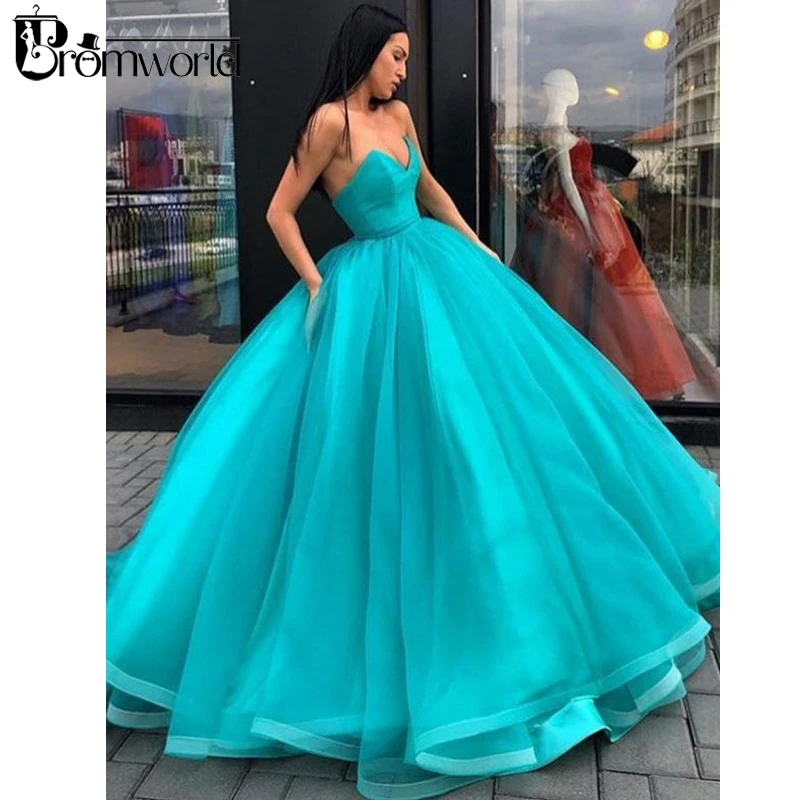 

Simple Prom Dress Sweetheart vestidos de graduacion Tulle vestido formatura Ball Gown Long Evening Party Prom Dresses 2022